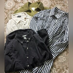Women’s Shirt Bundle (4 pcs) – H&M & Tahari – Size XS/S